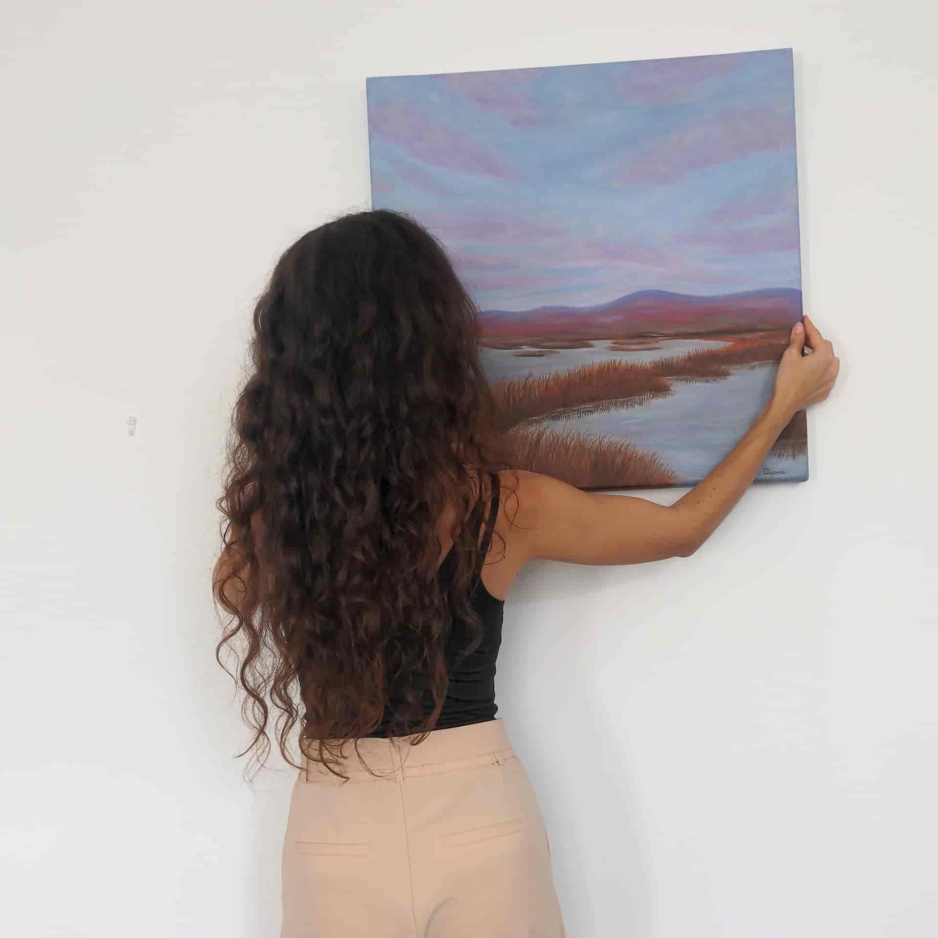 Space for intuition - abstract landscape marsh painting